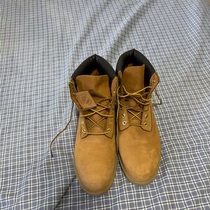 Timberland Tan Ankle-High Boots with Lace-Up Design